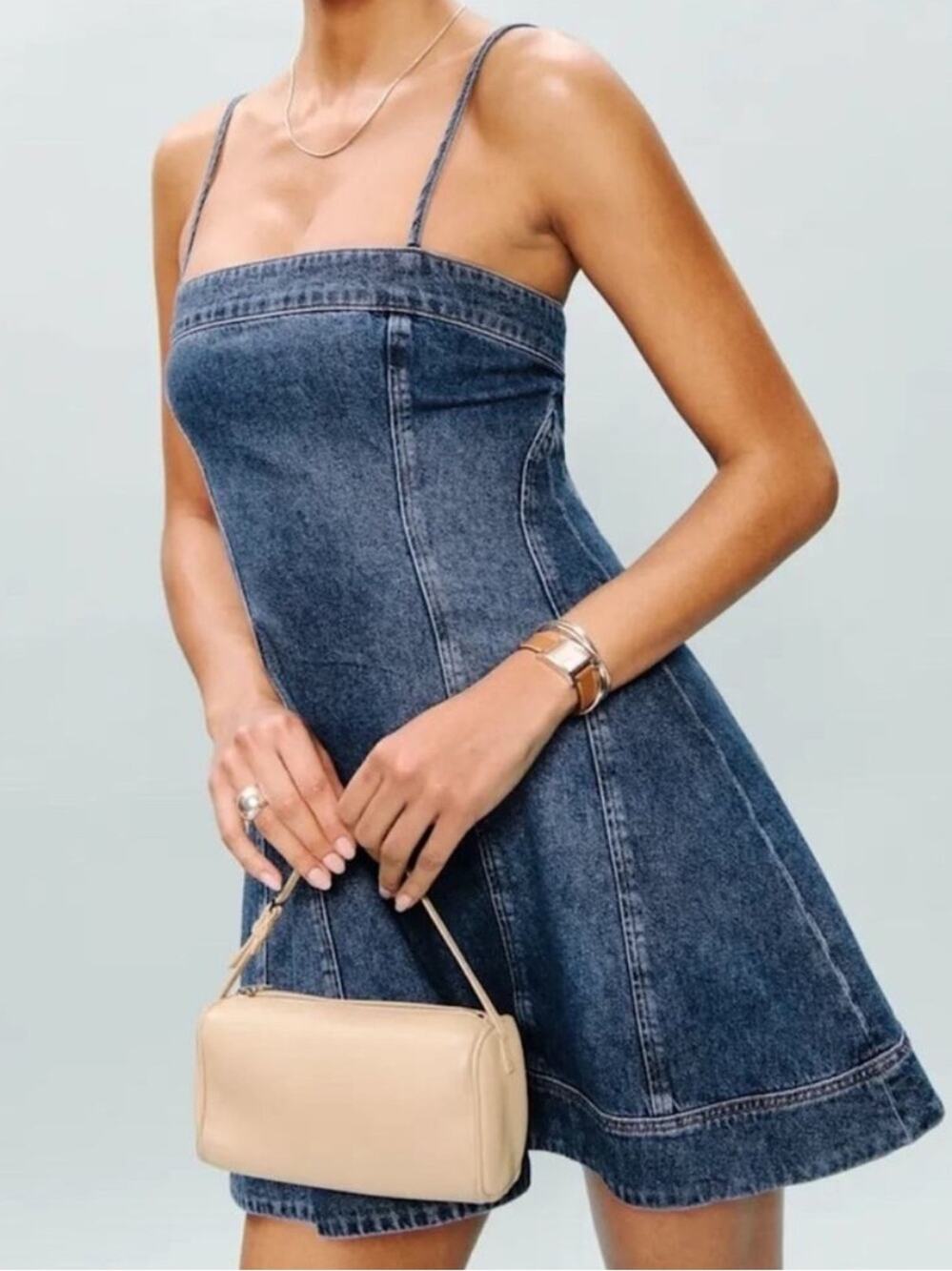 Reformation Elma Denim Mini Dress 6
